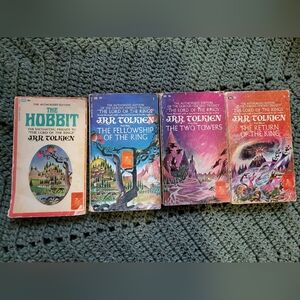 Vintage Lord of the Rings and The Hobbit (Ballantine, Barbara Remington art)